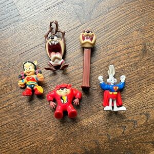 Warner Bros. Superhero Action Figures - Red, Blue, Brown